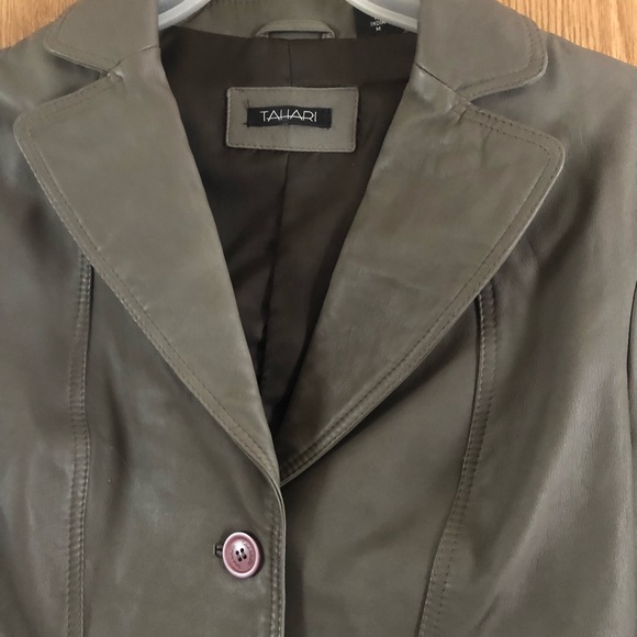 Tahari Leather Jacket - Picture 2 of 6